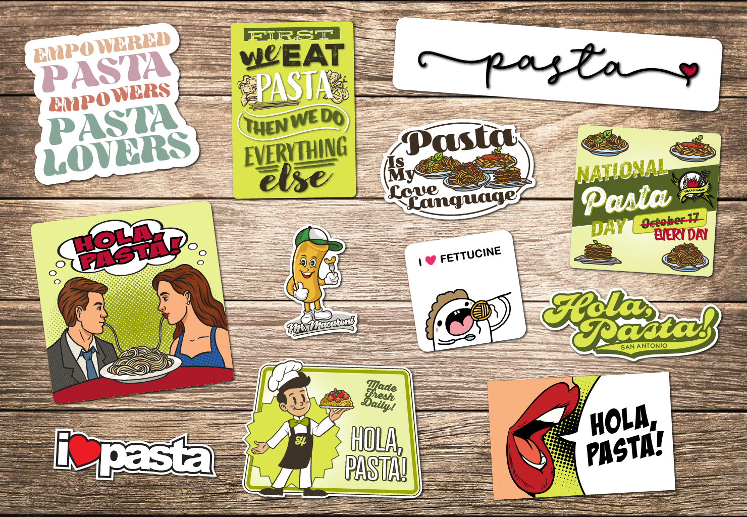 Pasta Sticker Real Sticker Pack – Hola, Pasta!